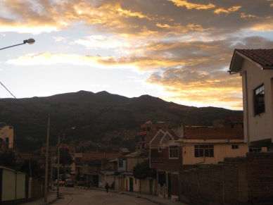 Sunset in Huaraz, Peru